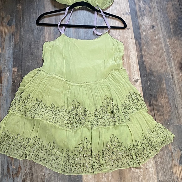 Incredible 2 piece Free People Gatsby Embroidered chiffon Dress - Picture 5 of 16